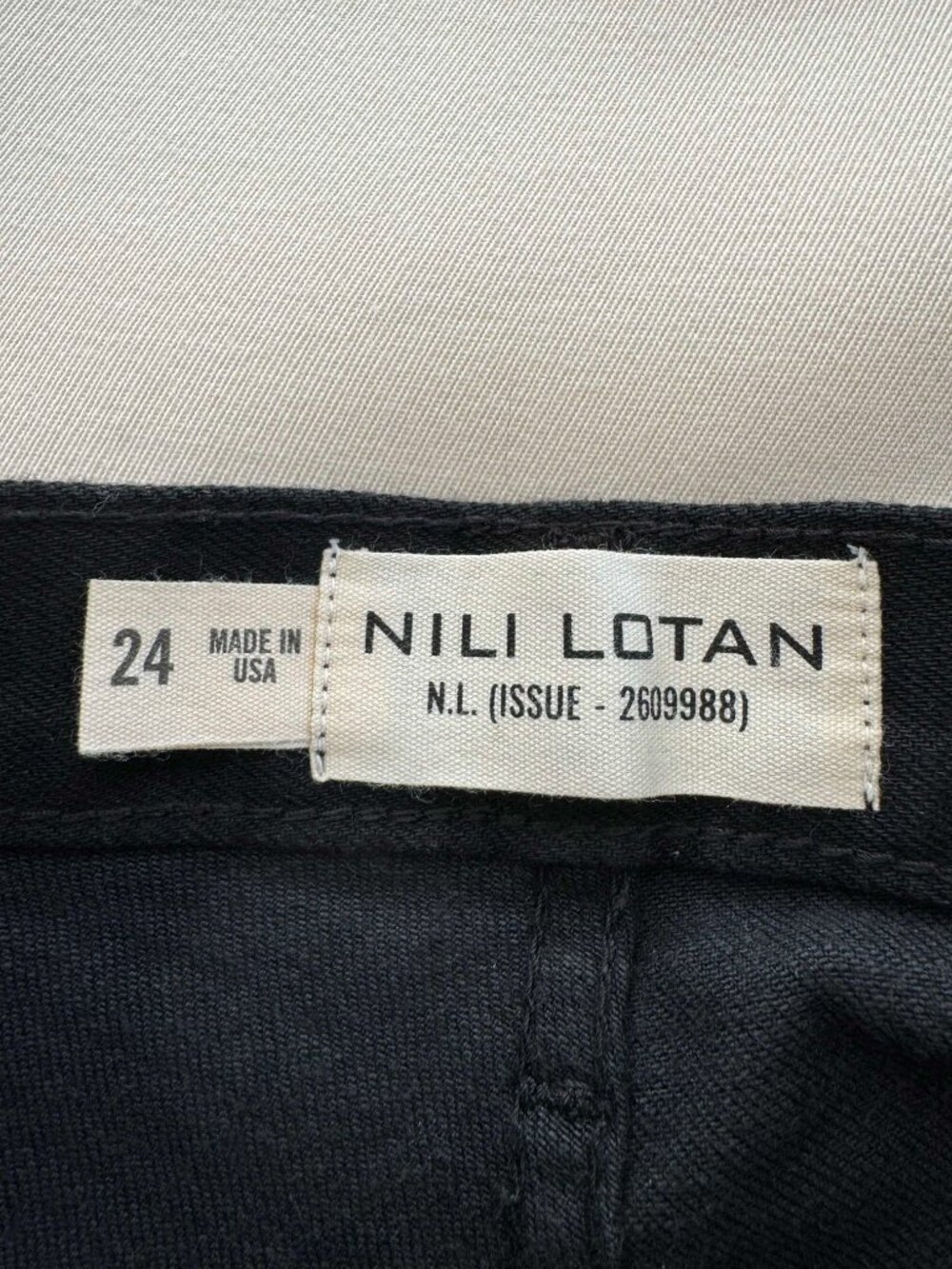 Nili Lotan "Shon" Jeans in "Black", size 24 (fits 25) - Picture 7 of 12